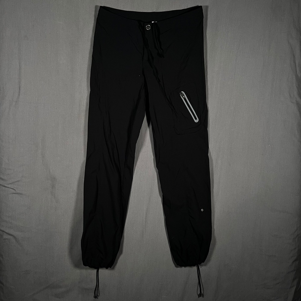 Columbia Pants Women's 8 Black Stretch Nylon Hiking Outdoor Roll Up Drawstring